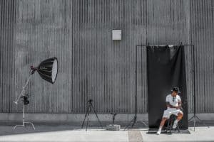corporate headshot set up