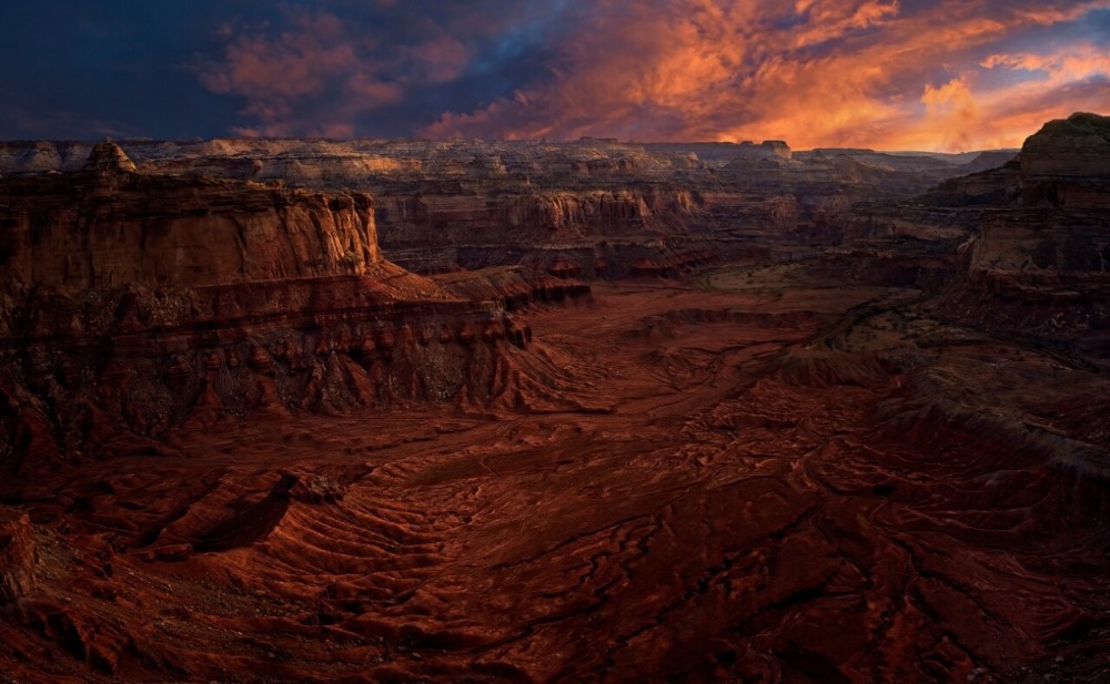 aerial photography canyon