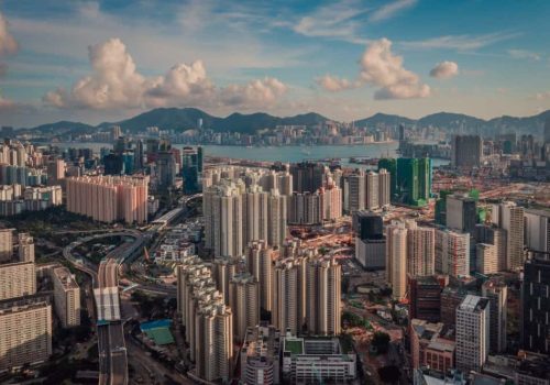 aerial photography city